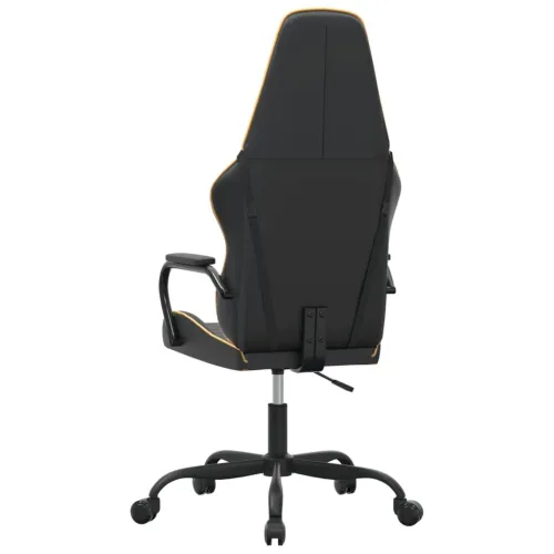 Masažna Gaming stolica zlatno-crna od umjetne kože - Zlatno Cijena