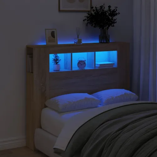 LED uzglavlje boja hrasta sonome 120x18,5x103,5 cm - sonoma hrast 120 x 103.5 cm 1 Sonoma hrast Cijena