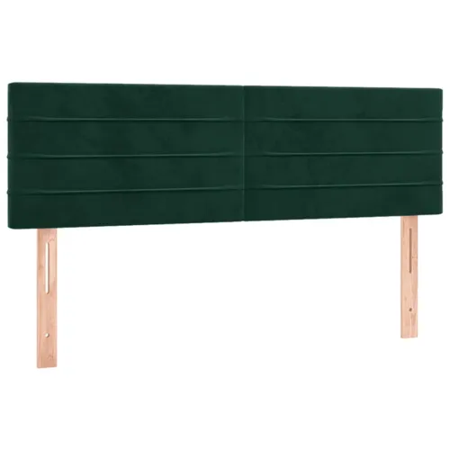 Boxspring - Krevet s oprugama i madracem tamnozeleni 140x200 cm baršunasti - Tamnozelena 140 x 200 cm vodoravne pruge Cijena