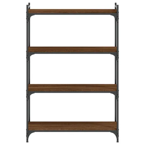 Regal za knjige 4 razine smeđa boja hrasta 80x30x120 cm drveni - Smeđi hrast 120 cm 80 cm Cijena