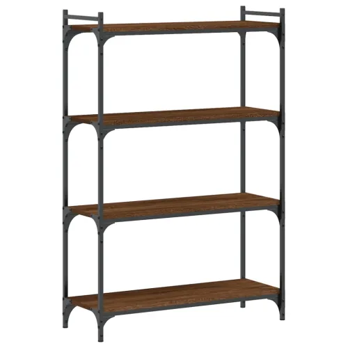 Regal za knjige 4 razine smeđa boja hrasta 80x30x120 cm drveni - Smeđi hrast 120 cm 80 cm Cijena