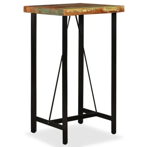 Barski stol od masivnog obnovljenog drva 60x60x107 cm - Smeđa 60 x 60 x 107 cm Cijena