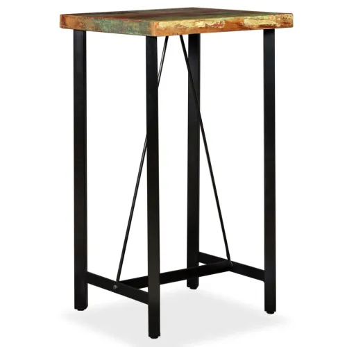 Barski stol od masivnog obnovljenog drva 60x60x107 cm - Smeđa 60 x 60 x 107 cm Cijena