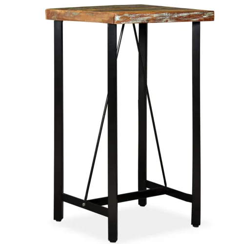 Barski stol od masivnog obnovljenog drva 60x60x107 cm - Smeđa 60 x 60 x 107 cm Cijena