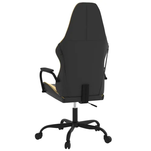 Masažna Gaming stolica crno-zlatna od umjetne kože - Crna i zlatna Cijena