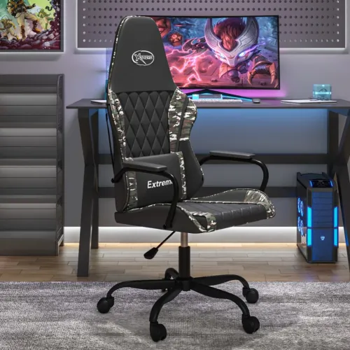 Gaming stolica crno-maskirna od umjetne kože - Maskirna Cijena