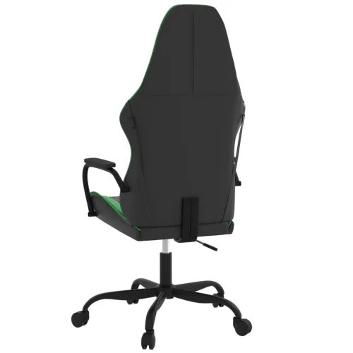 Masažna Gaming stolica crno-zelena od umjetne kože - Crna i zelena Cijena