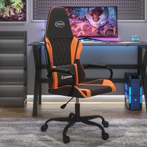 Gaming stolica crno-narančasta od umjetne kože - Narančasta Cijena