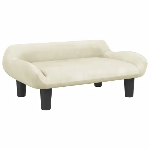 Krevet za pse krem 70 x 40 x 24 cm baršunasti - Krema Baršun Cijena
