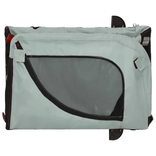 Prikolica za bicikl za ljubimce sivo-crna od tkanine i željeza - Siva i crna 125 x 63 x 66 cm Cijena