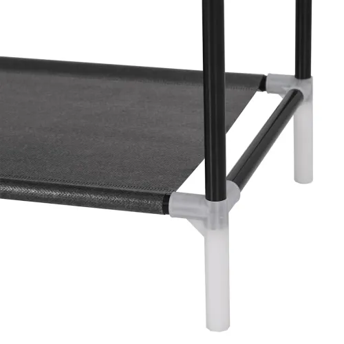 Stalak za cipele s 10 polica od metala i netkane tkanine crni - Crna 100 x 29.5 x 170 cm 1 1 Cijena