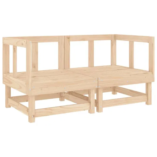 Kutne vrtne sofe 2 kom od masivne borovine - Prirodna boja bora 1 Kutna sofa (2 kom) Prirodna boja bora Cijena