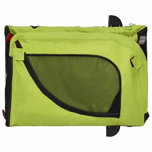 Prikolica za bicikl za ljubimce zeleno-crna tkanina i željezo - Zelena i crna 125 x 63 x 66 cm Cijena