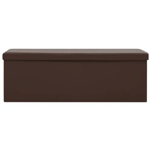 Sklopiva klupa za pohranu smeđa PVC - Smeđa 110 x 38 x 38 cm Cijena