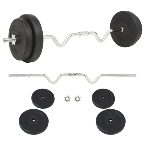 Set dvoručnih utega 30 kg - 30 kg Super valovita šipka 1 Super valovita šipka Cijena