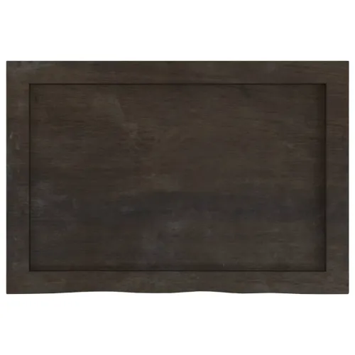 Stolna ploča tamnosmeđa 60x40x(2-6) cm obrađena masivna hrast - Tamno smeđa 60 x 40 x 6 cm Cijena