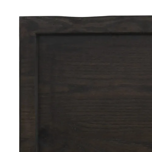 Stolna ploča tamnosmeđa 60x40x(2-6) cm obrađena masivna hrast - Tamno smeđa 60 x 40 x 6 cm Cijena