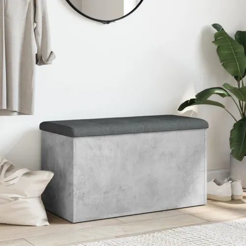 Klupa za pohranu siva boja betona 82x42x45 cm konstruirano drvo - Beton siva 82 x 42 x 45 cm Beton siva 82 x 42 x 45 cm Cijena