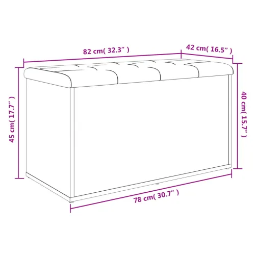 Klupa za odlaganje bijela 82x42x45 cm inženjerski drvo - Bijela 82 x 42 x 45 cm Bijela 82 x 42 x 45 cm Cijena