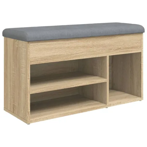 Klupa za cipele boja hrasta 82 x 32 x 45,5 cm konstruirano drvo - Sonoma hrast Cijena