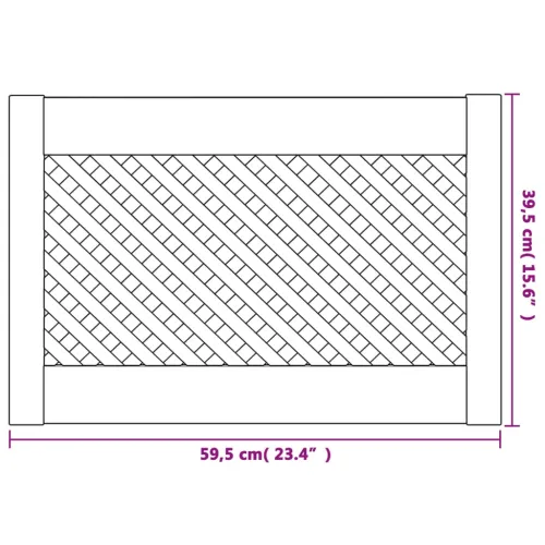 Vrata za ormarić rešetkasti dizajn 2 kom 59,5x39,5 cm borovina - 59.5 x 39.5 cm 2 Cijena