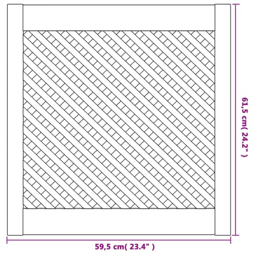 Vrata za ormarić rešetkasti dizajn 2 kom 59,5x61,5 cm borovina - 59.5 x 61.5 cm Cijena