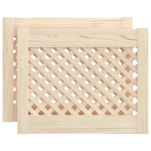 Vrata za ormarić rešetkasti dizajn 2 kom 49,5x39,5 cm borovina - 49.5 x 39.5 cm Cijena