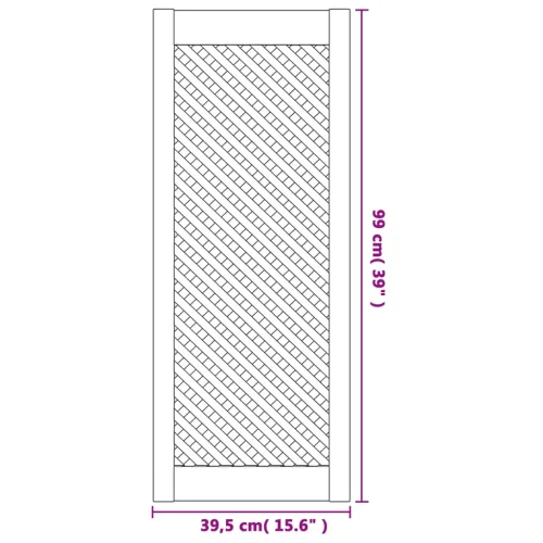 Vrata za ormarić rešetkasti dizajn 2 kom 39,5x99 cm borovina - 39.5 x 99 cm Cijena