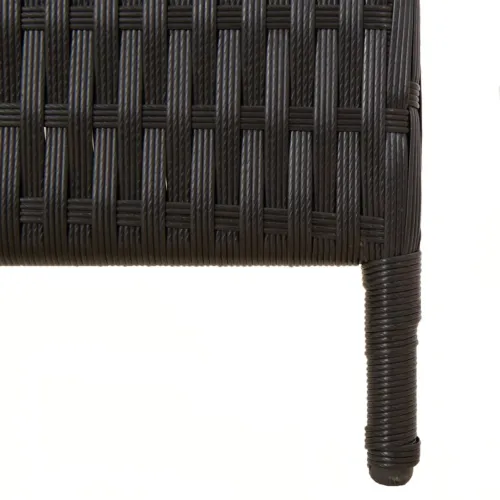 Paravan - Sobna pregrada s 5 panela crna od poliratana - Crna 245 x 180 cm Puno tkanje 1 Cijena