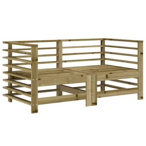 Kutne vrtne sofe 2 kom od impregnirane borovine - Prirodno impregnirano 1 Kutna sofa (2 kom) Prirodno impregnirano Cijena