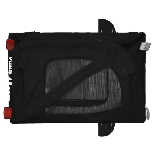 Prikolica za bicikl za ljubimce crna od tkanine i željeza - Crna 134 x 68 x 72 cm Cijena