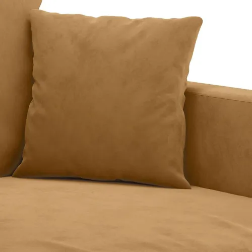 Dvosjed smeđi 140 cm baršunasti - Smeđa 1 140 cm Cijena