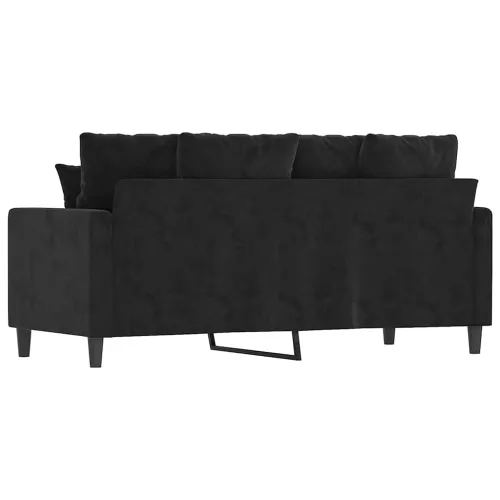 Dvosjed crni 140 cm baršunasti - Crna 1 140 cm Cijena