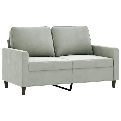 4-dijelni set sofa s jastucima svjetlosivi baršunasti - Svjetlosiva 1 s jastučićima i tabureom Svjetlosiva Cijena