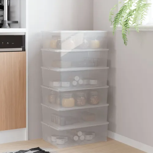 Plastične kutije za pohranu 6 kom 10 L za slaganje - 6 10 l Cijena