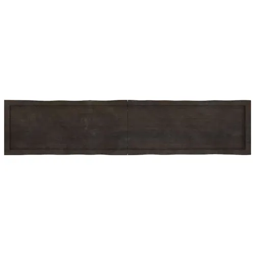 Stolna ploča tamnosmeđa 180 x 40 x (2-6) cm obrađena hrastovina - Tamno smeđa 180 x 40 x 6 cm Cijena