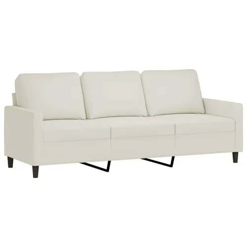 2-dijelni set sofa s jastucima krem baršunasti - Krema 1 Bez naslona za noge Cijena