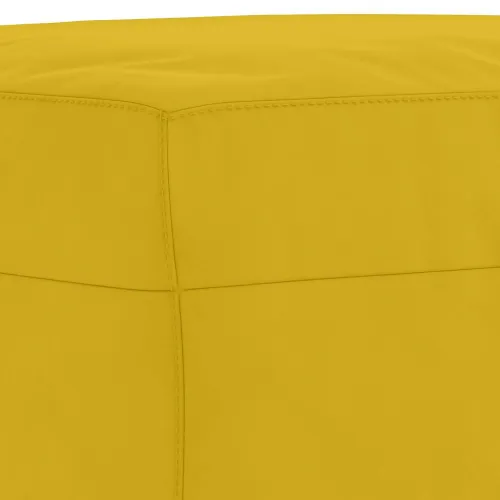3-dijelni set sofa s jastucima žuti baršunasti - Žuta Sa naslonom za noge Cijena