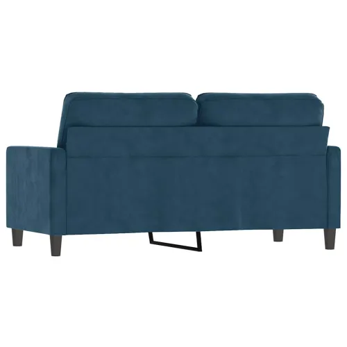 Dvosjed plavi 140 cm baršunasti - Plava 140 cm Cijena