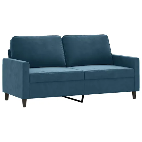 Dvosjed plavi 140 cm baršunasti - Plava 140 cm Cijena