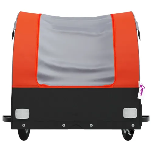 Prikolica za bicikl crno-narančasta 30 kg željezna - Narančasta 123 x 52 x 53 cm Cijena