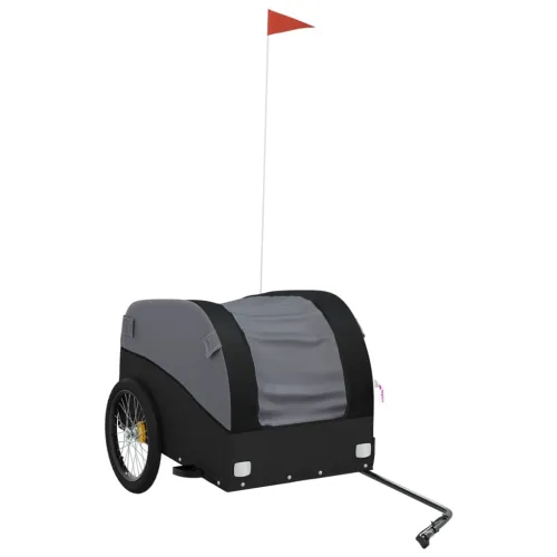 Prikolica za bicikl crna 45 kg željezna - Crna 133 x 68 x 68 cm Cijena