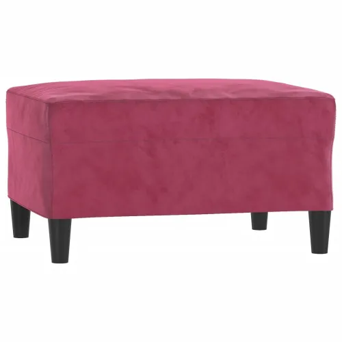 4-dijelni set sofa s jastucima crvena boja vina baršunasti - boja crnog vina Sa naslonom za noge Cijena