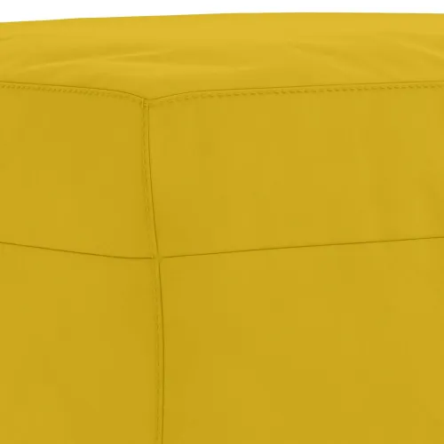 4-dijelni set sofa s jastucima žuti baršunasti - Žuta Sa naslonom za noge Cijena