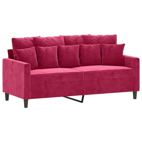 Dvosjed crvena boja vina 140 cm baršunasti - boja crnog vina 140 cm Cijena