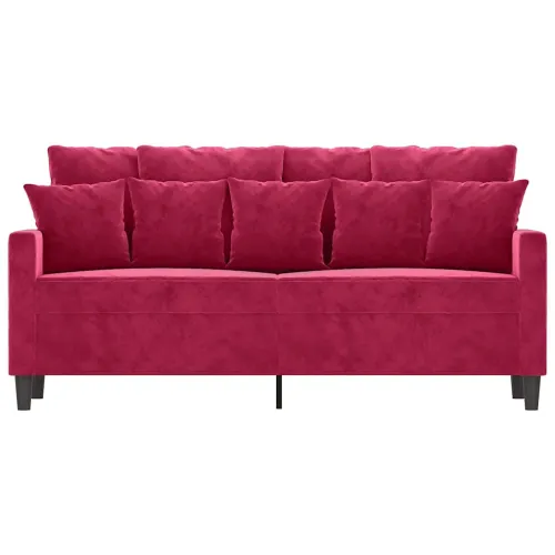 Dvosjed crvena boja vina 140 cm baršunasti - boja crnog vina 140 cm Cijena