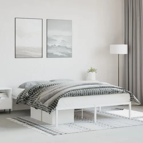 Metalni okvir za krevet bijeli 150x200 cm - Bijela 150 x 200 cm Cijena