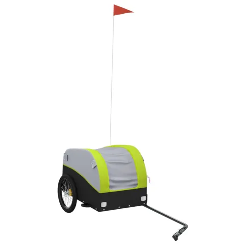 Prikolica za bicikl crno-zelena 30 kg željezna - Zelena 123 x 52 x 53 cm Cijena