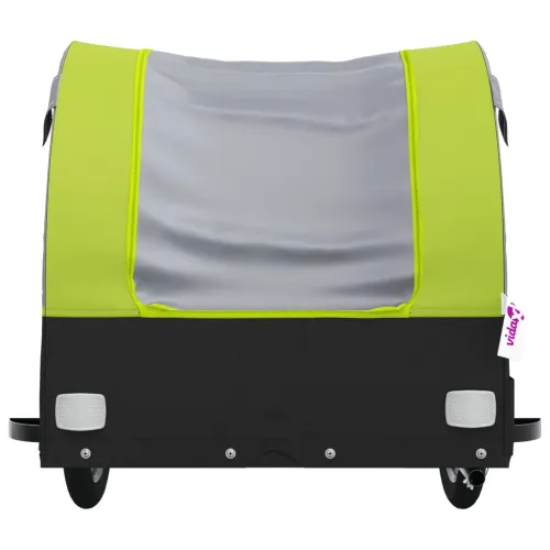 Prikolica za bicikl crno-zelena 30 kg željezna - Zelena 123 x 52 x 53 cm Cijena
