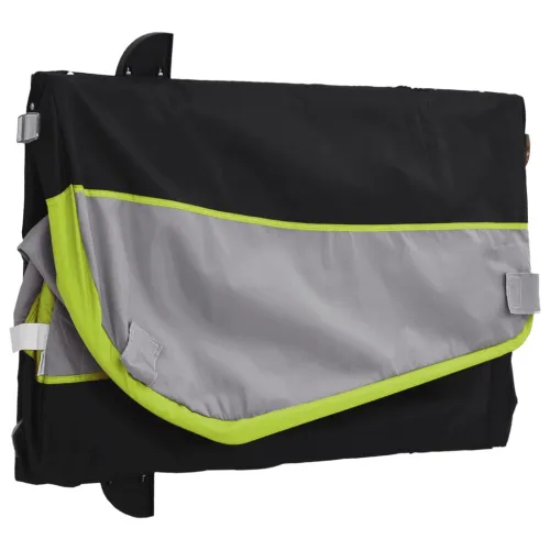 Prikolica za bicikl crno-zelena 30 kg željezna - Zelena 123 x 52 x 53 cm Cijena